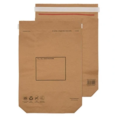 Abbildung von Blake Vita KMB1164 Kraft Versandtaschen FAltentasche Haftklebung Natürlich Braun 420 x 340 80 mm 110 g/m² 100 Stück