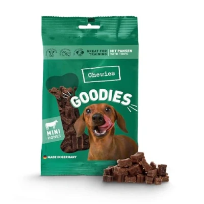 Abbildung von Chewies Hundeleckerli Training Mini Pansen Knöchelchen 125 g Hundesnacks zuckerfrei &amp; mit hohem Fleischanteil ideal als Trainings Leckerli für Ihren Hund