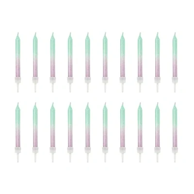 Abbildung von PartyDeco Geburtstagskerzen Ombre 6cm 20 STK. Geburtstag Party Familientreffen Paraffin