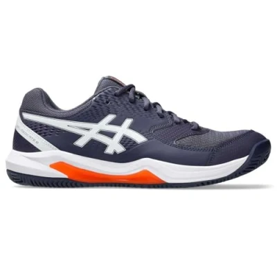 Abbildung von Asics Geldedicate 8 CLAY Tennisschuh für Sandplätze, Herren, Größe: 45, Indigo fog/white Lederimitat/textil