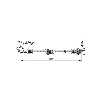 Abbildung von BOSCH 1 987 476 168 Bremsschläuche 475 M10x1 NISSAN: Almera II Schrägheck
