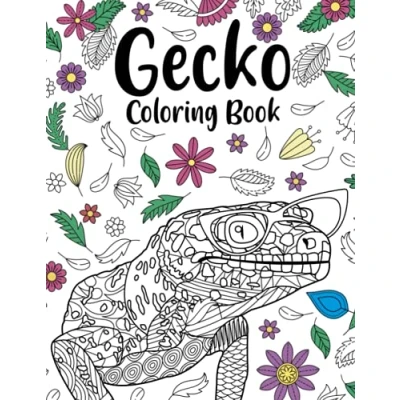 Abbildung von Gecko Coloring Book: A Cute Adult Books for Lovers, Zentangle Designs with Mandala Style Patterns and Relaxing