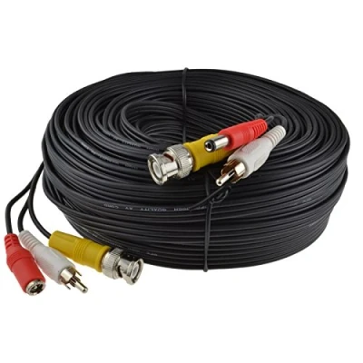 Abbildung von Videoüberwachung CCTV Anschlusskabel BNC Video Chinch Cinch Audio und 2,1 mm DC Strom Kabel 30 m [30 Meter/30m]