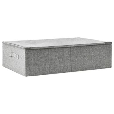 Abbildung von vidaXL Aufbewahrungsbox Spielzeugkiste Spielzeugbox Stoffbox Faltkiste Faltbox Regalkorb Kiste Korb Box Organizer Stoff 70x40x18cm Grau