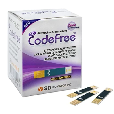 Abbildung von SD CodeFree Blutzuckerteststreifen 250 Stück, Sparpackung zur Diabetes Messung bei Blutzucker (Zucker Krankheit)