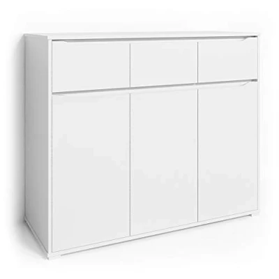 Abbildung von Vicco Kommode Ruben, Weiß, 120 x 101 cm mit Schubladen