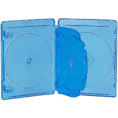 Abbildung von PEARL Bluray Hüllen: Blu Ray Soft Hüllen blau transparent im 10er Pack für je 4 Discs (Blu Cases, Leere Hülle, CD Box)