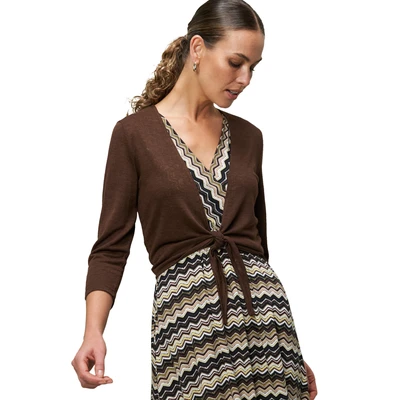 Abbildung von zero Strickjacke, Damen, Größe: 36, Chicory coffee