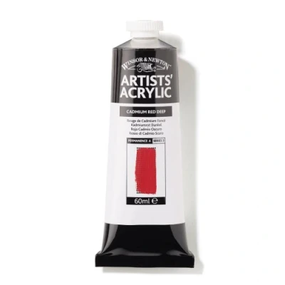 Abbildung von Winsor &amp; Newton 2320421 Professional Acrylfarbe in Künstlerqualität, hohe Farbbrillanz Deckkraft, Archivqualität, 60ml Tube Naphtholrot Hell