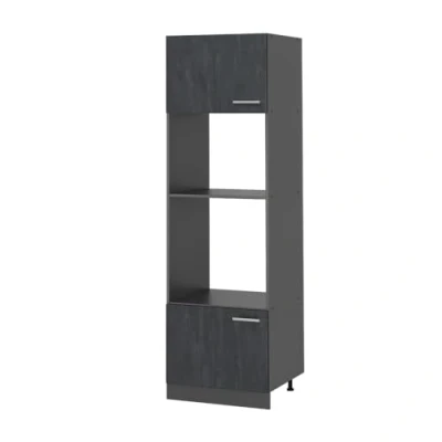 Abbildung von Vicco Mikrowellenumbauschrank R Line, Schwarz Beton/Anthrazit, 60 cm