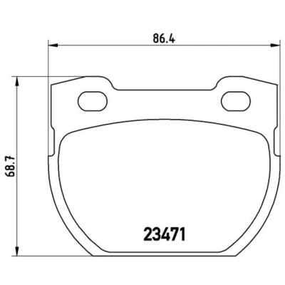 Abbildung von BREMBO P 44 006 Bremsbelagsatz exkl. Verschleißwarnkontakt ohne Zubehör LAND ROVER: Defender SUV, SUV Cabrio, Pickup