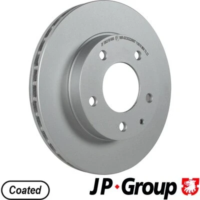 Abbildung von JP GROUP 3863101600 Bremsscheibe Vorderachse 258 24 5 innenbelüftet beschichtet MAZDA: Premacy, 626 V Hatchback, Limousine, FORD USA: PROBE 2