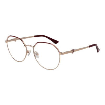 Abbildung von Guess Damen GU2866 069 Rahmen von BRILLEN Metall Bordeaux Geometrisch Normal