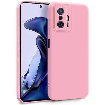 Abbildung von MyGadget Hülle für Xiaomi 11t Pro Zweilagige Handyhülle mit Kameraschutz Cover Innenfutter &amp; Silikon außen Rosa