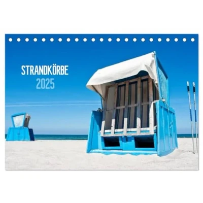 Abbildung von Strandkörbe 2025 (Tischkalender DIN A5 quer), CALVENDO Monatskalender