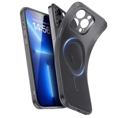 Abbildung von ESR für iPhone 13 Pro Hülle, klares Silikon Case mit MagSafe, stoßfeste dünne Abdeckung, vergilbungsbeständige transparente TPU Handyhülle, Zero Serie, Schwarz