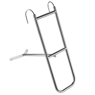 Abbildung von Bugleiter mit ausziehbaren Bügeln 750 1080 x 250 mm 3 stufig Edelstahl 316 (A4)