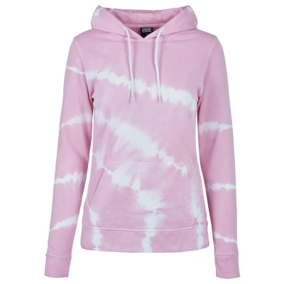 Abbildung von Urban Classics Ladies TIE DYE Hoody Kapuzenpullover, Damen, Größe: XS, Pink