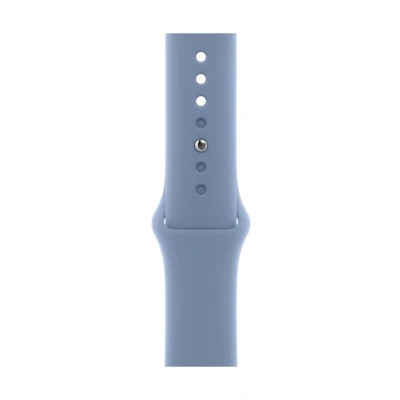 Abbildung von Apple Watch Armband Original Silikon und TPU (weich) Hellblau Geeignet für Series 1 9 / SE