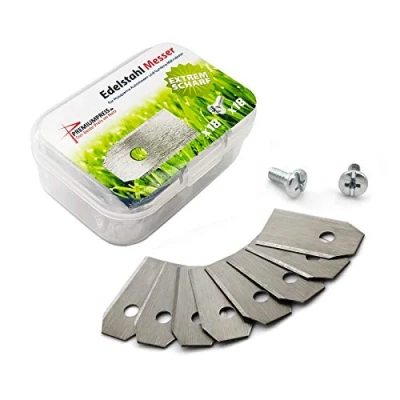 Abbildung von Ersatz Messer Klingen kompatibel mit Husqvarna Automower/Gardena Mährobotor (0,75mm / 3,1g) inkl. Schrauben Premiumpreis® (18)