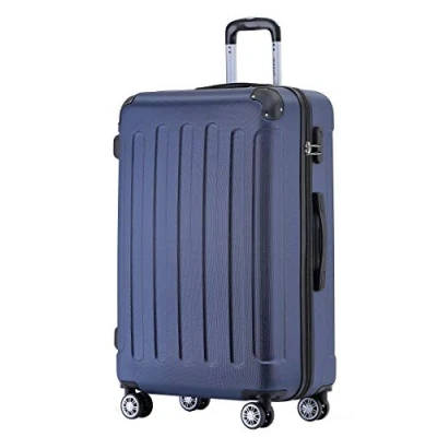 Abbildung von BEIBYE Hartschalen Koffer Trolley Rollkoffer Reisekoffer Handgepäck 4 Rollen (M L XL Set) (Dunkelblau, L)