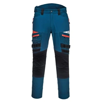 Abbildung von Portwest DX4 Arbeits Bundhose für Männer, Farbe: Metro Blau, Größe: 28, DX449MBR28
