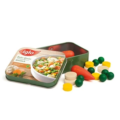 Abbildung von Erzi® Spiellebensmittel Gemüse von Iglo in der Dose, Kaufladen, (Set, 18 tlg., 1), Made Germany