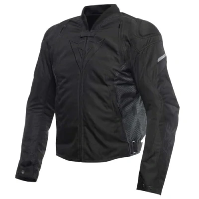 Abbildung von Dainese Avro 5 Tex Jacket, Stoff Motorradjacke mit Schulterprotektoren, Mann, Schwarz/Schwarz/Schwarz, 58