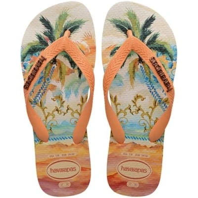 Abbildung von Havaianas TOP Tropicalia Vibes Badezehentrenner, Damen, Größe: 41 42, Peach Schuhe