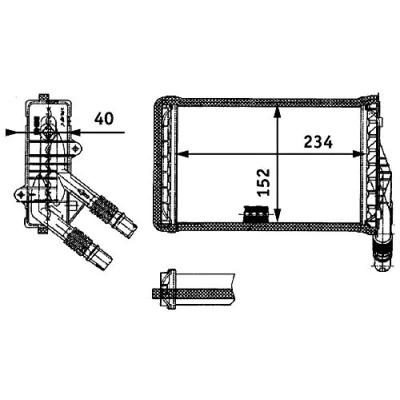 Abbildung von MAHLE ORIGINAL AH 85 000P Wärmetauscher