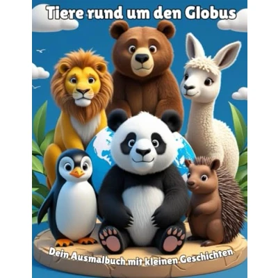 Abbildung von Tiere rund um den Globus: Dein Ausmalbuch mit kleinen Geschichten
