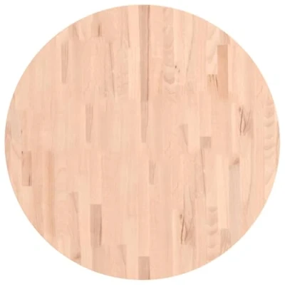 Abbildung von vidaXL Tischplatte, Holzplatte Holztischplatte Rund, Ersatzplatte Platte für Beistelltisch Bartisch, Massivholztischplatte Esstischplatte, Ø80x4 cm Massivholz Buche