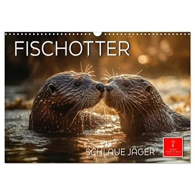 Abbildung von Fischotter schlaue Jäger (Wandkalender 2025 DIN A3 quer), CALVENDO Monatskalender