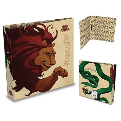 Abbildung von Pyramid International Harry Potter Ringbuch, Gryffindor und Slytherin Design, offizielles Produkt, Schwarz