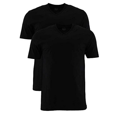 Abbildung von MARVELIS T Shirt Doppelpack V Ausschnitt schwarz Gr. M