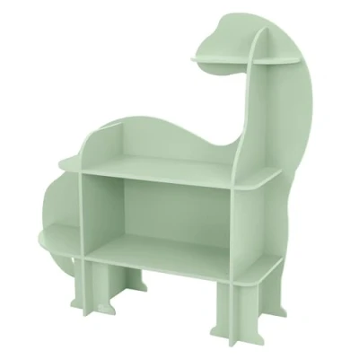 Abbildung von Joyz Kinderregal 3 Ebenen, Dinosaurier, Spielzeugregal Holz mit offenen Regalen, 110x31x110 cm, Bücherregal Kinder Wandmontage, Wandregal für Bücher und Spielzeug, Aufbewahrungsregal Kinderzimmer