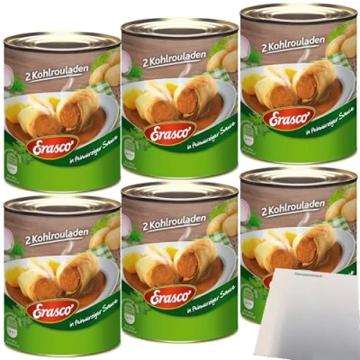 Abbildung von Erasco 12 Kohlrouladen in Herzhafter Sauce 6er Pack (6x800g Dose) + usy Block