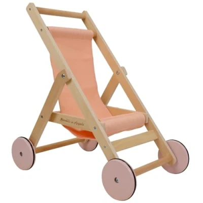 Abbildung von Puppenwagen aus Holz ab 2 Jahren Puppenbuggy Lovely Pink Bandits and Angels