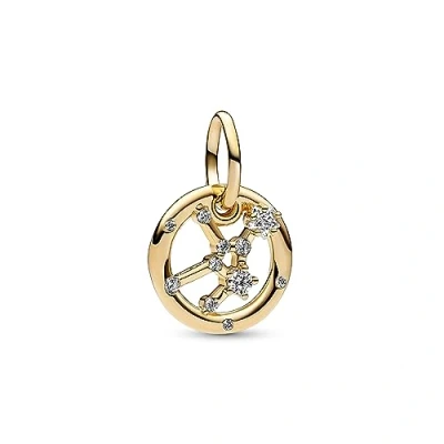 Abbildung von Pandora Virgo Zodiac Dangle Charm, Damen, Größe: One Size, Gold plated