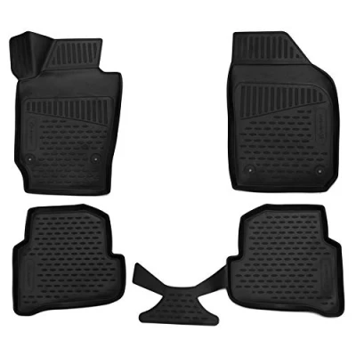 Abbildung von Element Passgenaue Premium Antirutsch Gummi Fußmatten Skoda Fabia, Kombi, schwarz