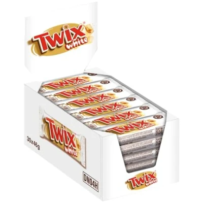 Abbildung von TWIX Doppelriegel White, Schokoriegel, weiße Schokolade, 30x46g