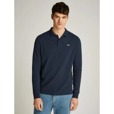 Abbildung von Tommy Jeans SLIM Placket Poloshirt, Herren, Größe: 66, Dark night navy