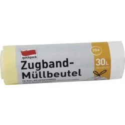 Abbildung von quickpack 42156 Müllbeutel, HDPE Polyethylen, Weiss, 53x62cm, 25