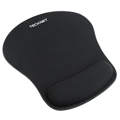 Abbildung von TECKNET Mauspad mit Gelkissen, Memory Foam Mousepad Ergonomisches Wasserdicht Komfort Mausmatte Handgelenkpolster Handauflage für Alle Maus Offfice Heim Computer Laptop