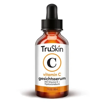 Abbildung von TruSkin Vitamin C Serum Anti Aging Gesichtsserum mit Hyaluronsäure, E, Aloe Aufhellendes für dunkle Flecken, Augenpartie, feine Linien &amp; Falten, 2 Fl Oz