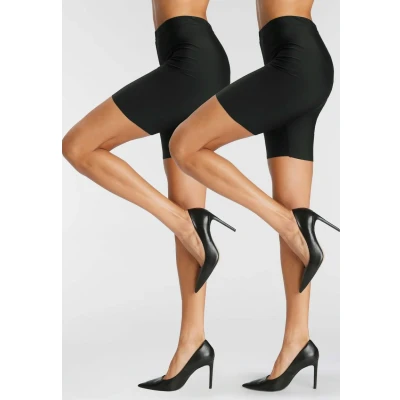 Abbildung von Lascana Radler 2 PACK Shorts, Damen, Größe: 32/34, Schwarz