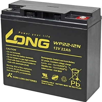 Abbildung von Lang WP22 12N Blei Säure Akku 12 V 22 Ah Bleivlies (B x H T) 181 167 76 mm M6 Verschraubung Geringe Selbstentladung, wartungsfrei
