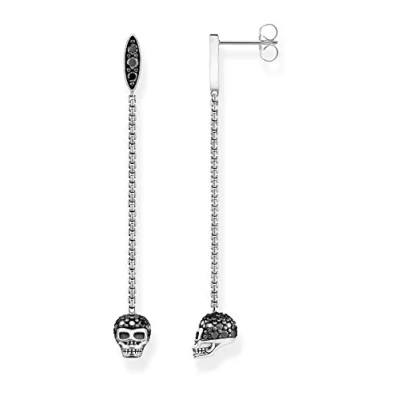 Abbildung von THOMAS SABO Damen Ohrstecker Totenkopf 925 Sterlingsilber, Geschwärzt H2164 643 11