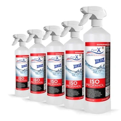 Abbildung von Isopropanol 99,9% Reiniger in Sprühflasche 5x1 Liter Hochprozentiger IPA Reinigungsalkohol für Haushalt &amp; Elektronik Made Germany (Spray Liter)