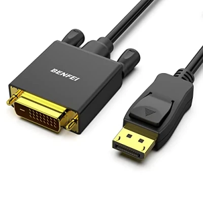 Abbildung von BENFEI DisplayPort auf DVI Kabel 3M 1080P@60HZ, Unidirektional DP Computer zu D 24+1 Monitor Stecker vergoldet für Lenovo Dell HP und andere Marken